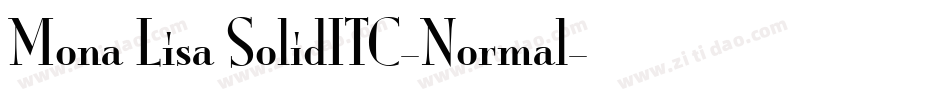 Mona Lisa SolidITC-Normal字体转换